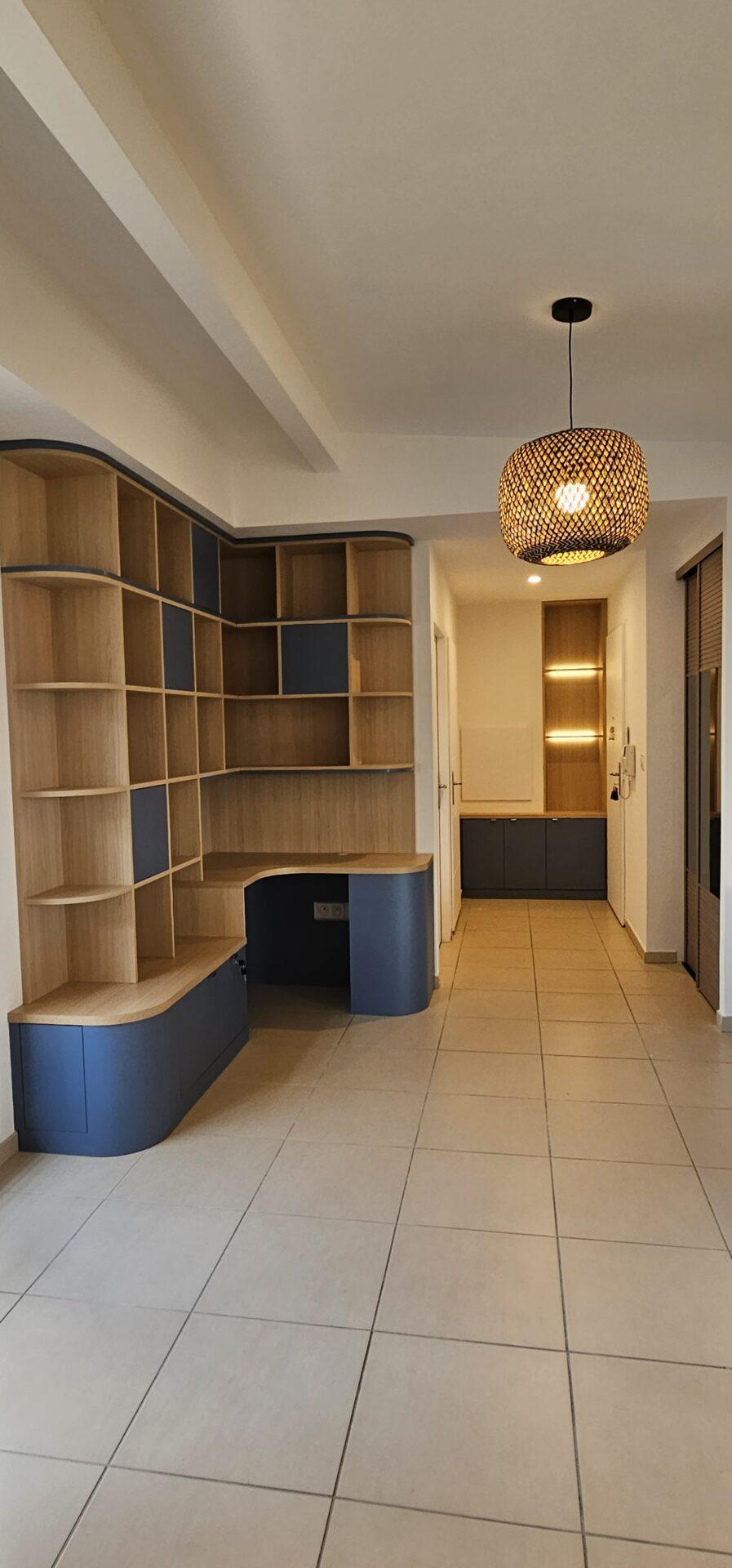 rénovation salon + bibliothèque Architecture d’intérieur Valence